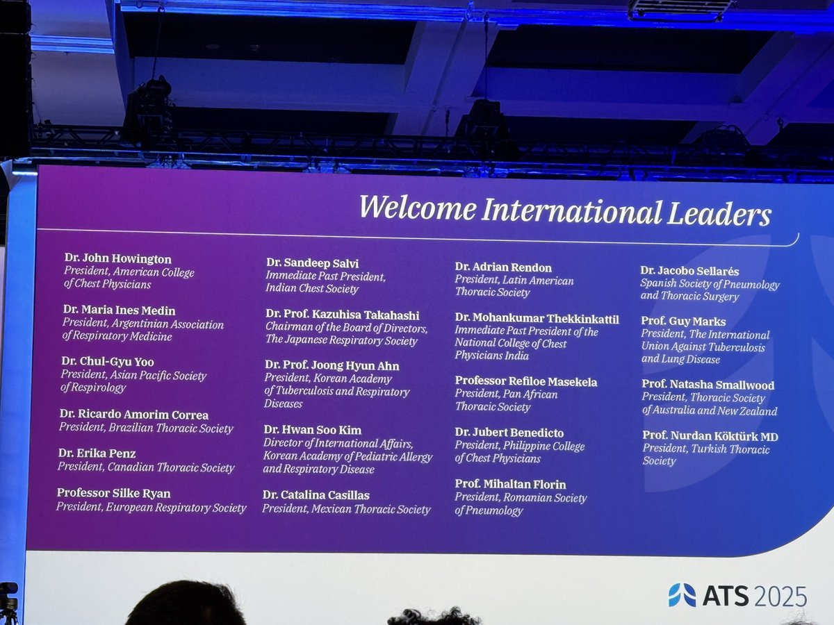 Global pulmonary socitey leaders at #ATS2025 including <a href="/accpchest/">CHEST</a> #ers and others