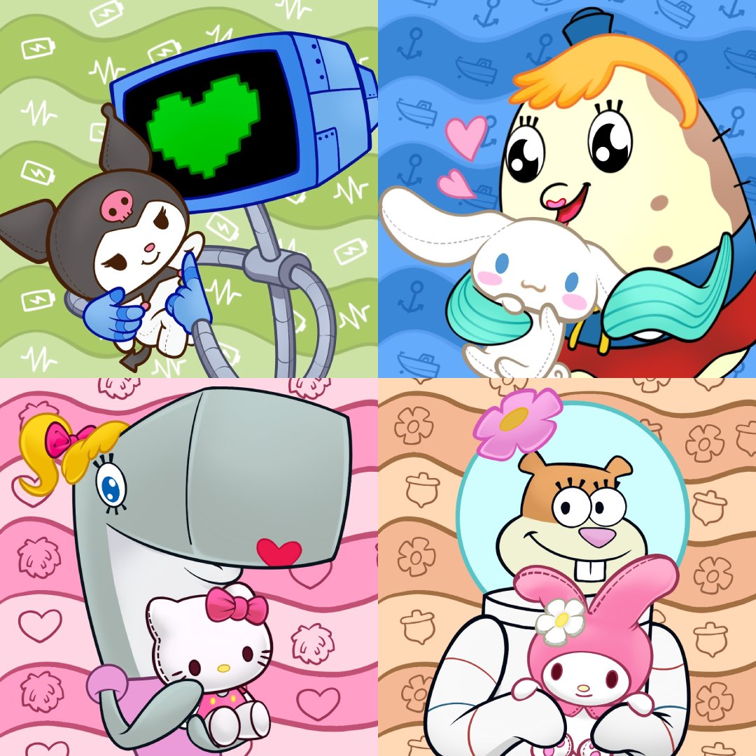 Grozzi43's tweet photo. Gal Pals X Sanrio
#SpongeBob #SpongeBobSquarepants #galpals #fanart #Nickelodeon #crossoverfanart #karenplankton #mrspuff #pearlthewhale #sandycheeks #sanrio #kuromi #cinnamoroll #hellokitty #mymelody #cutesy https://t.co/y1BtOWgxG1