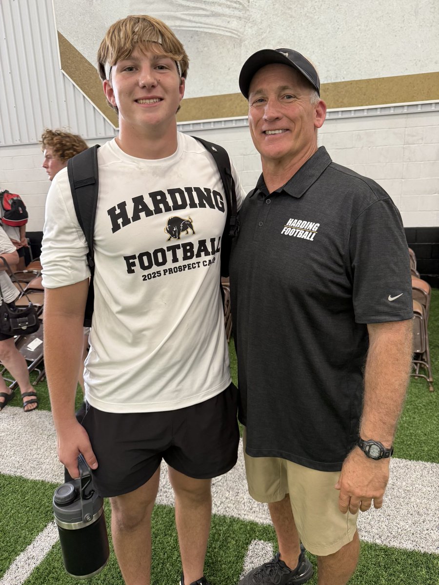 Carsonsmith30's tweet image. Had a great time at the Harding football camp today. Thank you @CoachBigHU for the invite.