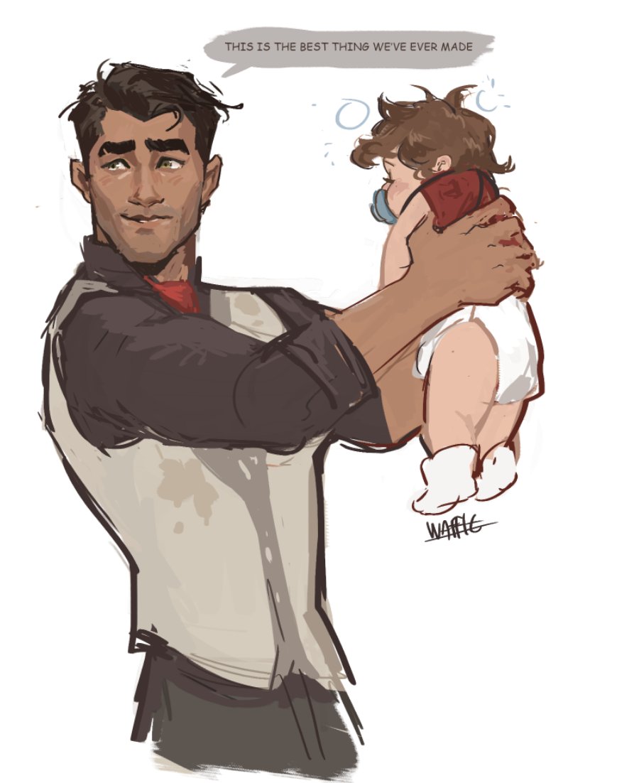 FunSizedWaffle's tweet image. Dad Jayce with baby. Then he suggests they make another "experiment" #jayvik