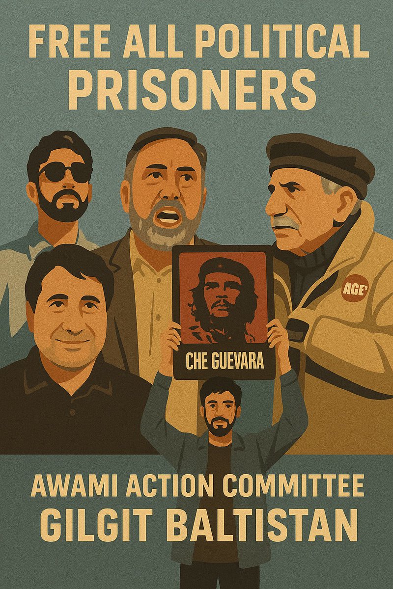 nizar_sobir's tweet photo. Free all political prisoners!
#ReleaseEhsanAdv #AAC #GilgitBaltistan #GBNews #GB #gilgitbaltistan #justice @Gilgittheheaven https://t.co/lDfMQPFe8l
