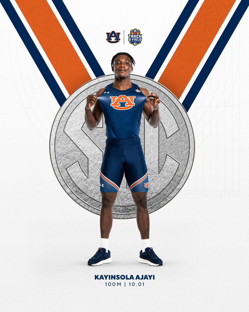 Auburn Track & Field (@auburntfxc) on Twitter photo Flew through the 100m and brought home silver 💨🥈
<a href="/Ajayi100m/">Ajayi konyinsola, OLY</a> runs 10.01 in the 100m dash and finishes second overall
#WarEagle Flew through the 100m and brought home silver 💨🥈
<a href="/Ajayi100m/">Ajayi konyinsola, OLY</a> runs 10.01 in the 100m dash and finishes second overall
#WarEagle