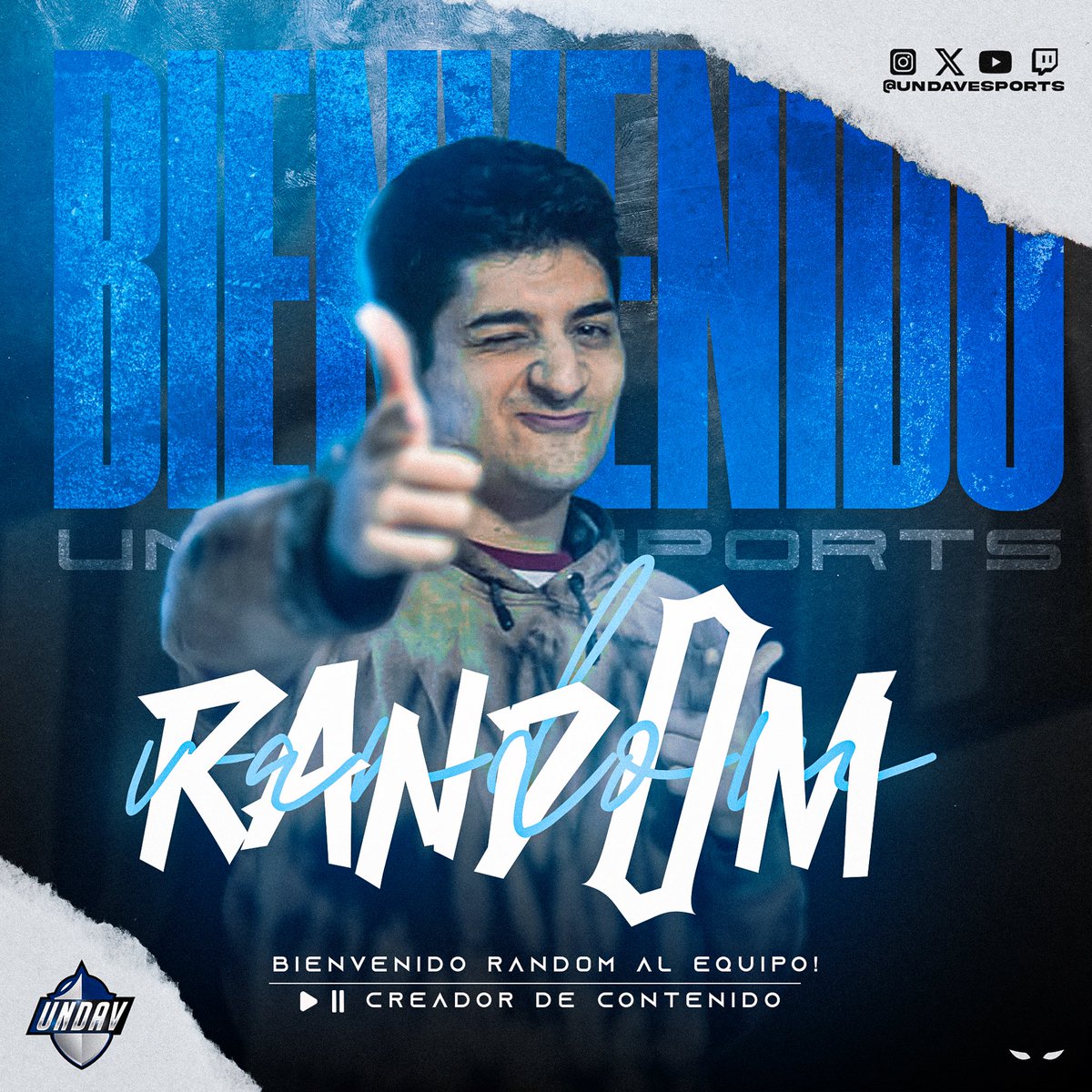 🔷 Bienvenido RAND0M

➡️ Le damos la bienvenida a nuestro primer caster oficial de la universidad, el cual nos estara acompañando a lo largo de las transmisiones del equipo y eventos. 

➡️ Démosle una calida bienvenida y mucho amor a <a href="/randomelgamer/">Kevin 'Rand0m' Vairo Vazquez</a> ♥

🎨@0800giban