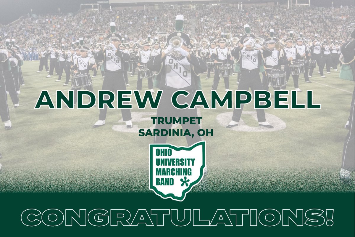 HUGE NEWS!

Congrats to Andrew Campbell, class of 2025, for earning a spot in the Ohio University Marching 110!

We can’t wait to see Andrew on the football field in Athens and beyond this fall! 

#EBBWithPride