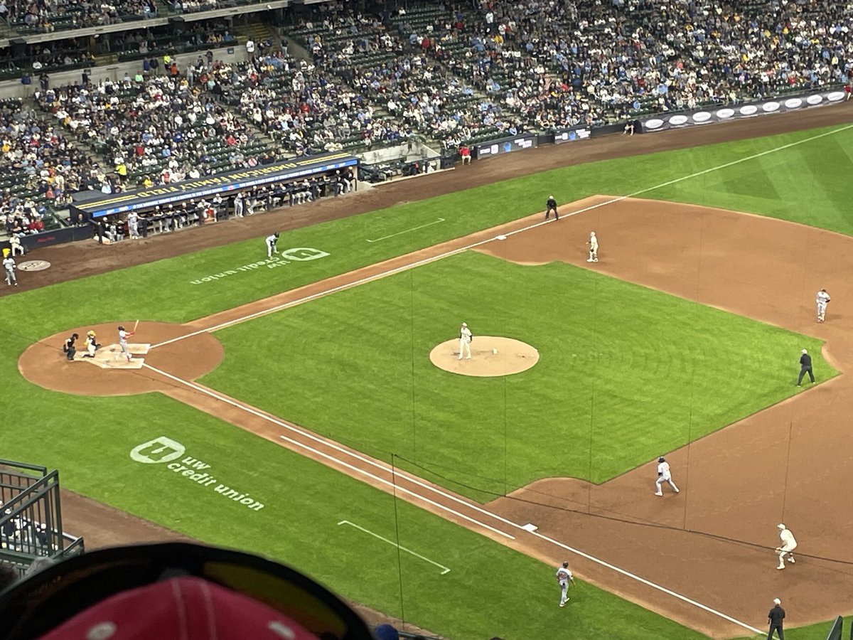 Enjoying my birthday with Beaver Family and hoping the Brew Crew can get going!