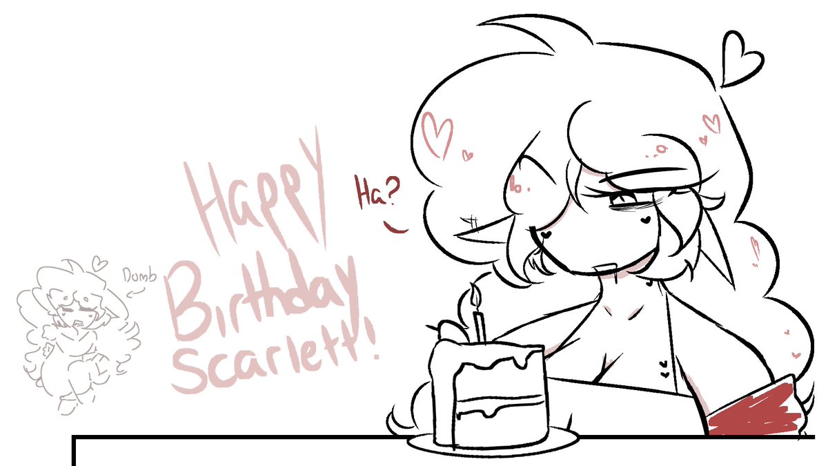 WAKE UP ITS YOUR BIRTHDAY. (im late by a day it was on the 16th)
#FNFScarlett #ScarlettFNF