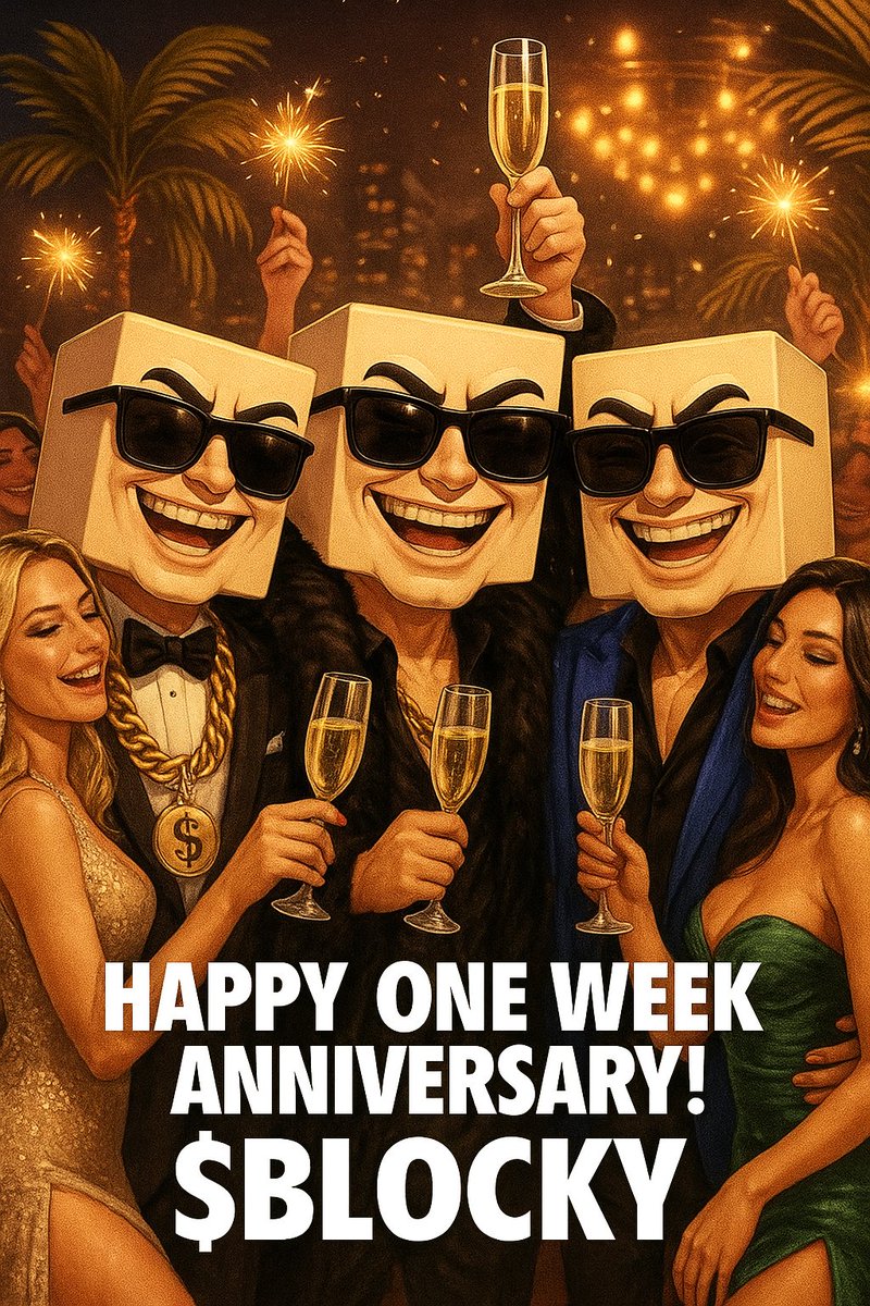 Happy One week anniversary! $BLOCKY #BLOCKY

Mcap: $1.1M 

To the Moon 🔥🚀

✅️ Chart: dexscreener.com/solana/8iQH3wq…

✅️ Coingecko: coingecko.com/es/monedas/blo…

✅️ Telegram: t.me/BlockySolana

✅️ Instagram: instagram.com/blockyaiagent7…

✅️ TikTok: tiktok.com/@blocky.ai.age…

$sol