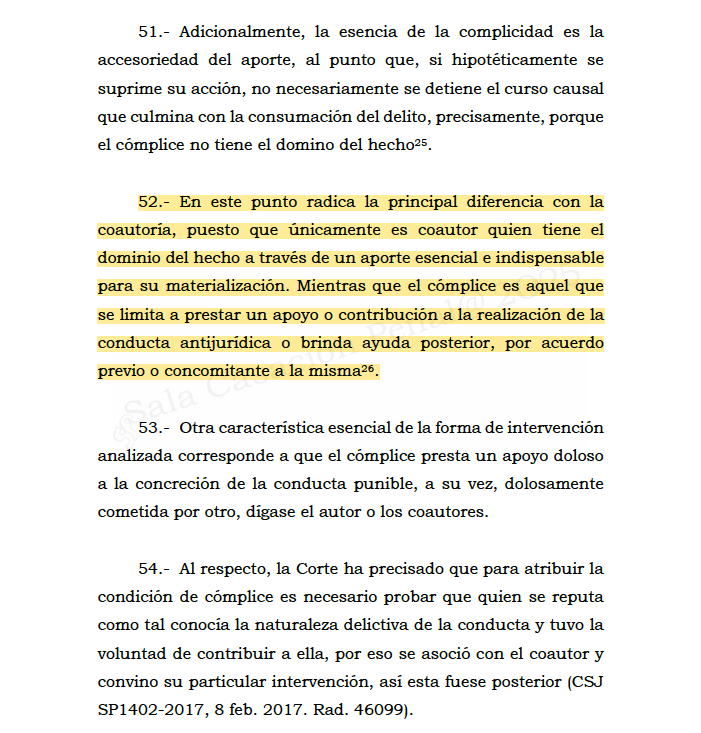 La diferencia clave entre coautoría y complicidad radica en el dominio del hecho: el coautor realiza un aporte esencial para el delito, mientras que el cómplice solo brinda apoyo o ayuda, sin controlar su ejecución. drive.google.com/file/d/12E-4iN…