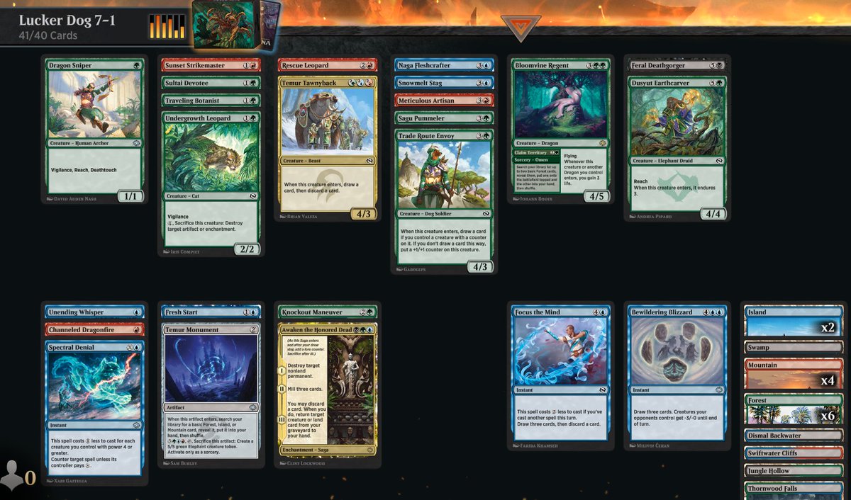 Someone won first bullet after splitting pioneer showcase. Today is just my day to win.
(This deck is horrible)