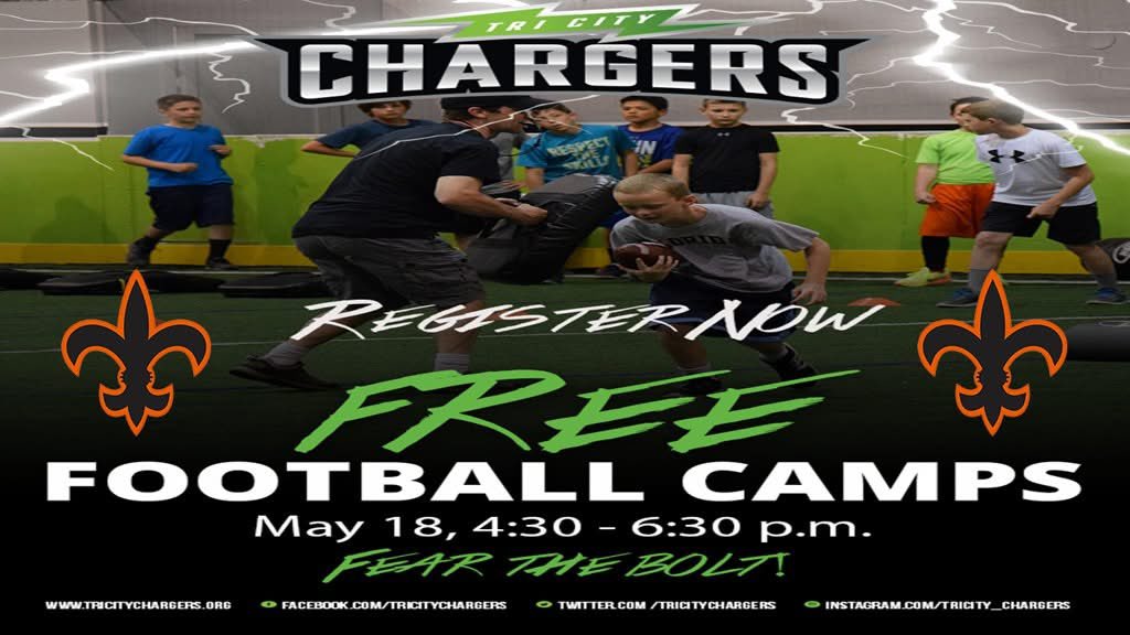 Nolan Possley (@coachpossley) on Twitter photo The SAINTS can’t wait to see the <a href="/TriCityChargers/">Tri City Chargers Youth Football and Cheer</a> in action tomorrow! ⚜️ The SAINTS can’t wait to see the <a href="/TriCityChargers/">Tri City Chargers Youth Football and Cheer</a> in action tomorrow! ⚜️