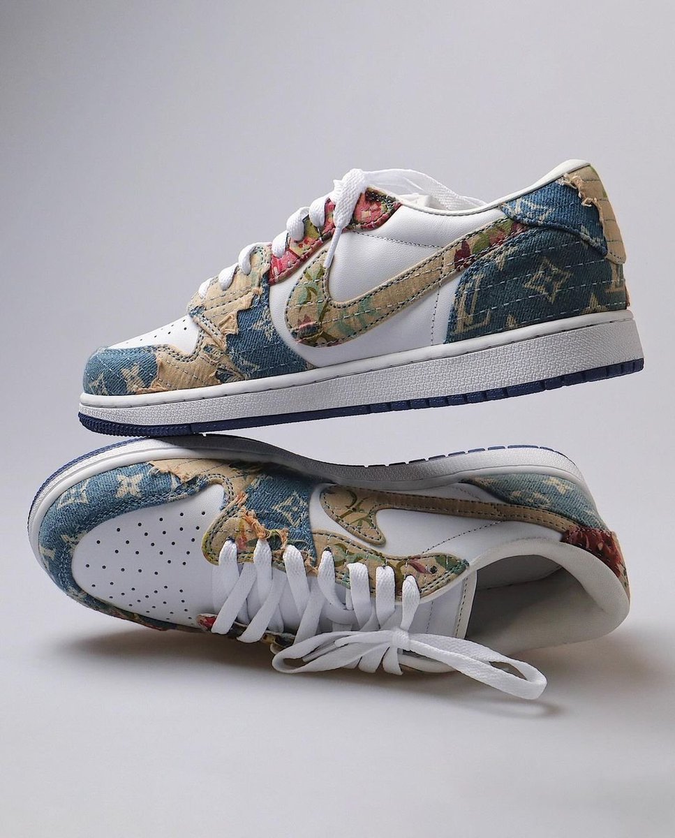 houseofheat's tweet photo. Louis Vuitton x Travis Scott x Jordan 1 Low Customs 👀 https://t.co/fuxqg9k4Gd