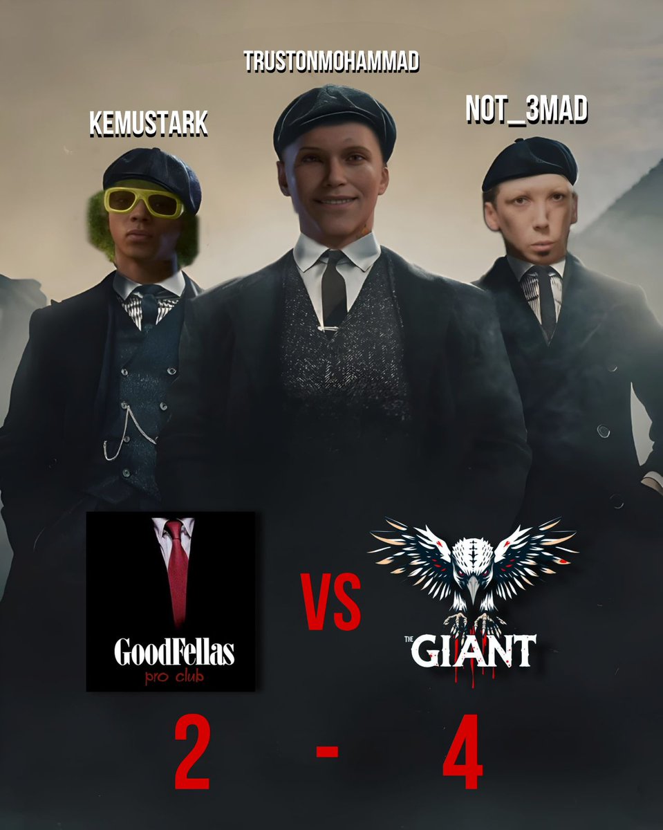 THE GIANT (@team_thegiant) on Twitter photo END OF MATCH ⚽️
🆚westFalen & GoodFellas
🔜 TO ROUND 16
🏆ROYAL & TITANIUM
🔮 <a href="/xBAMSE/">Designer / BAMSE</a> END OF MATCH ⚽️
🆚westFalen & GoodFellas
🔜 TO ROUND 16
🏆ROYAL & TITANIUM
🔮 <a href="/xBAMSE/">Designer / BAMSE</a>