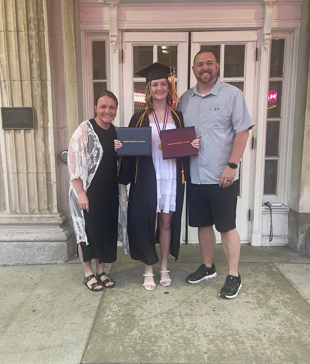Congrats to our oldest, Maddison, on her graduation from <a href="/MarionTech/">Marion Tech</a> 🩵 

She was one of 46 high school students who earned an associates degree before her high school diploma. We are so proud of her!
