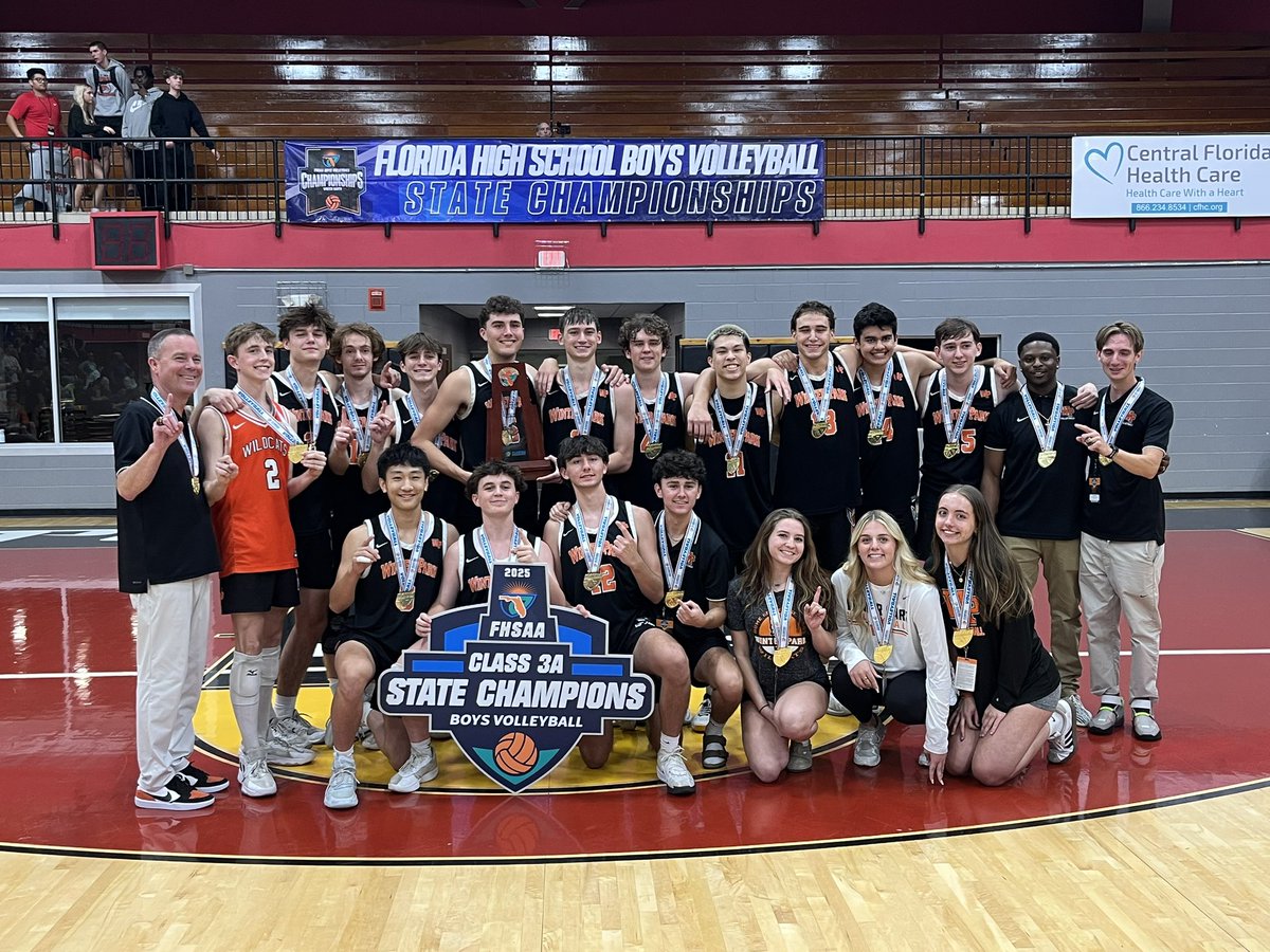 The 2024-2025 Back to Back FHSAA Boys Volleyball State Champions, the Winter Parks Wildcats! <a href="/OCPSnews/">ocpsnews</a> <a href="/hso_ocps/">High School Office</a>