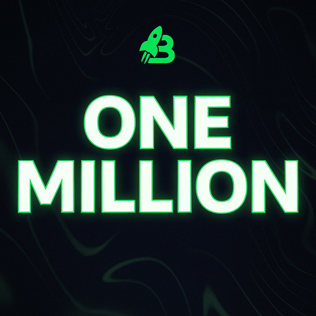 one million, this is just the beginning.

believe ecosystem generated over one bil dollars in volume in the last days.

#believe and let that sink in 

<a href="/launchcoin/">Launch Coin on Believe</a> #BPAD