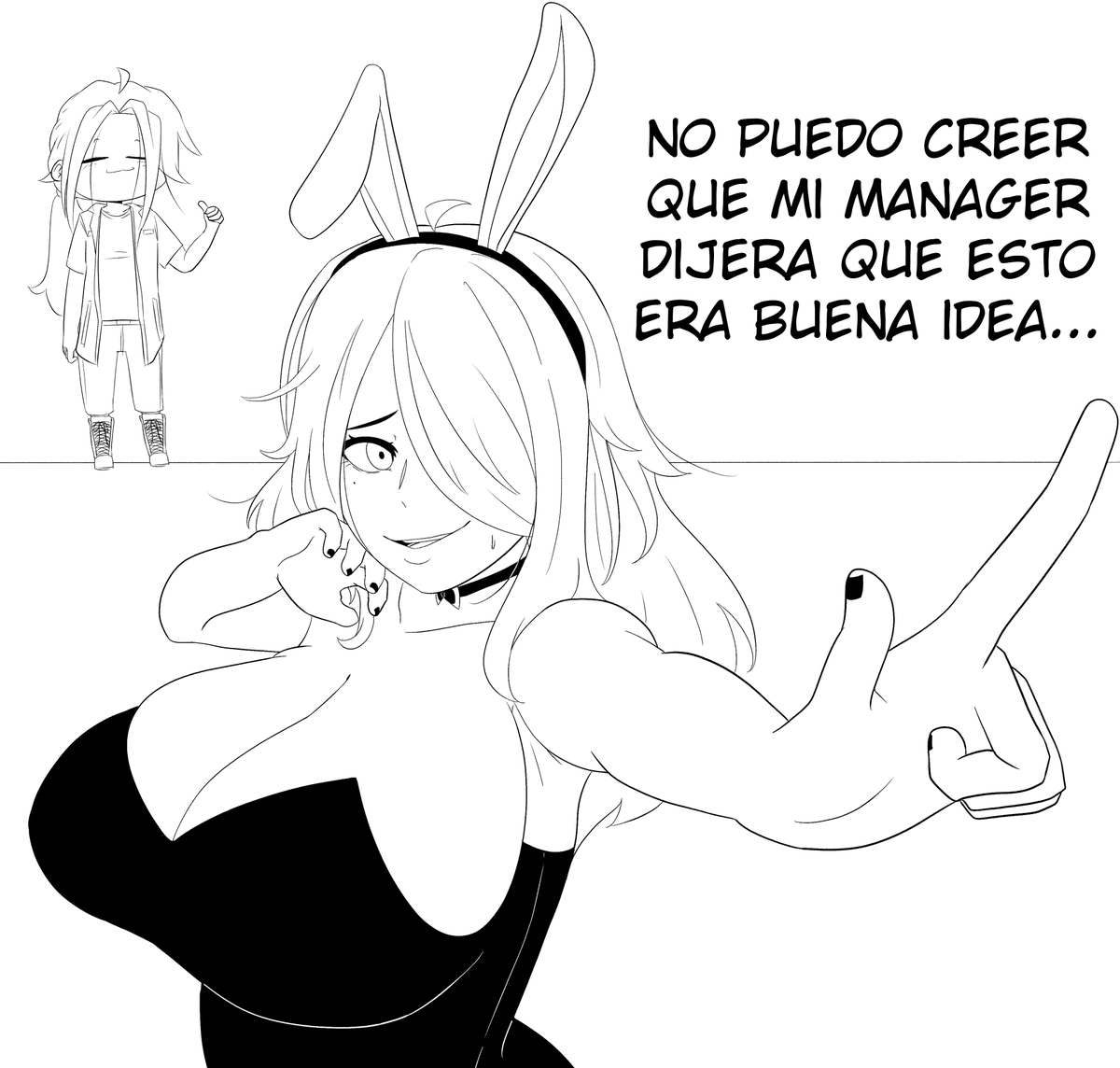 Hice esta vaina para calentar antes de hacer la próxima comisión.

Marcel y Sol son 2 hermanitos que se aman... Mucho.

#anime #animeart #digitalart #oc #fanart #illustration #art #artist #ArtistOnTwitter #artmoots #sketch #doodle #bunnysuit #myart #manga