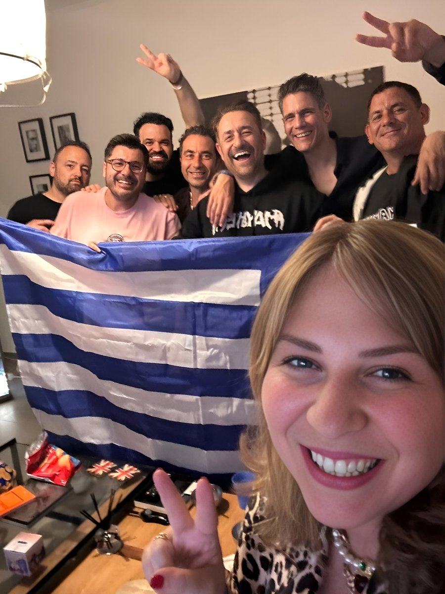 ThemisGeo's tweet photo. Eurovision Night 🇬🇷 
@D_ougarezos @mariospsimo @LambroukosJr @pansiamo @PimiFassoula @AAlysandratos #christos_chanos #Eurovision2025 #Eurovision #ESC2025 #eurovisiongr #Klavdia #Greece https://t.co/NbOpSzuD1G