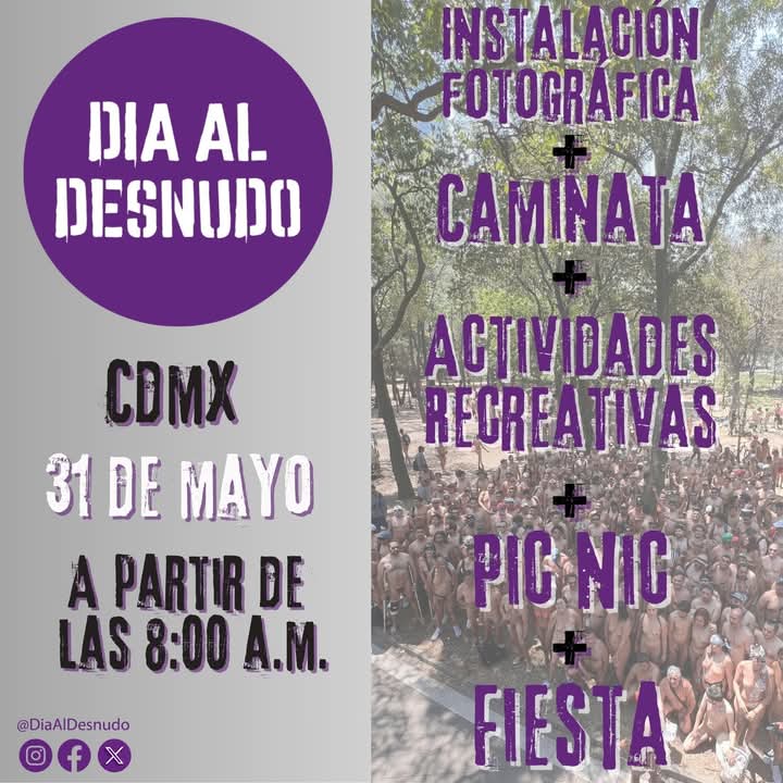 RamkRuzza's tweet photo. Nos vemos el próximo 31 de mayo en el evento nudista más importante del año, espero ver a muchos amigos nudistas, y hacer muchos amigos más, ven a disfrutar de tu desnudez,.ven a vivir la libertad. https://t.co/E73Zo7vyIt
