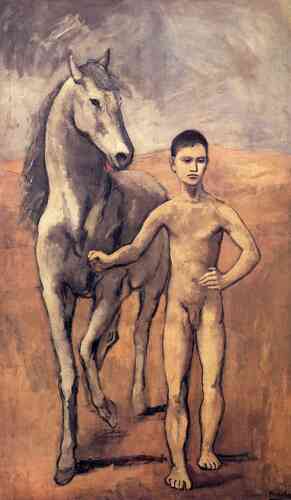 Boy leading a horse, 1906 #artbots #picasso