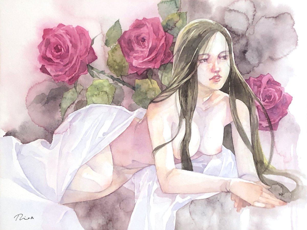 「隠す気もないのでバレバレと存じますが、ワタクシ、女体を描くのが大好きでございます」|綾坂璃緒(雛希ゆた)のイラスト