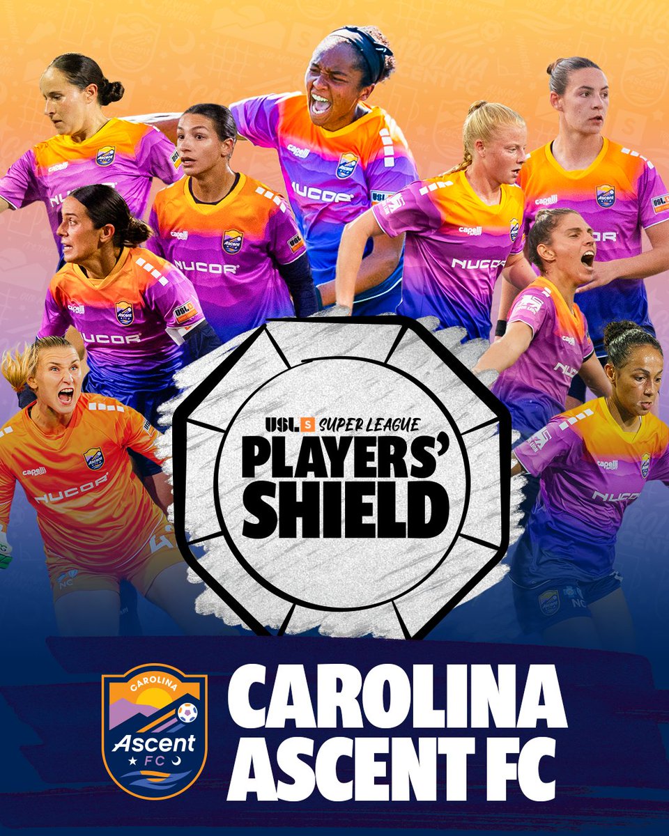 GainbridgeSL's tweet image. Crowned in the Queen City 🙌

@carolinaascent claim the inaugural USL Super League Players' Shield! 🛡️