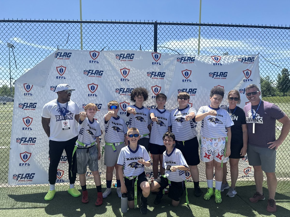 EtownFlag's tweet photo. CONGRATULATIONS to our Landry Division, 12U, Ravens! YOUR NFL FLAG SUPER BOWL V CHAMPIONS! https://t.co/lUb1JeViQA