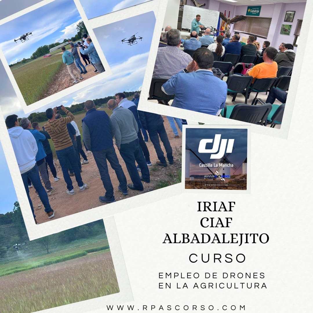 🚀👩‍✈️ 𝗖𝘂𝗿𝘀𝗼 𝗱𝗲 𝗲𝗺𝗽𝗹𝗲𝗼 𝗱𝗲 𝗱𝗿𝗼𝗻𝗲𝘀 𝗲𝗻 𝗹𝗮 𝗮𝗴𝗿𝗶𝗰𝘂𝗹𝘁𝘂𝗿𝗮 en CIAF - 14 y 15 de Mayo. <a href="/rpascorso/">RPASCORSO</a> en el Centro de Investigación Agroforestal Albalejito, impartiendo  cursos formativos.
#albadalejito #iriaf #CLM #cuenca #dji #djicastillalamancha #drones