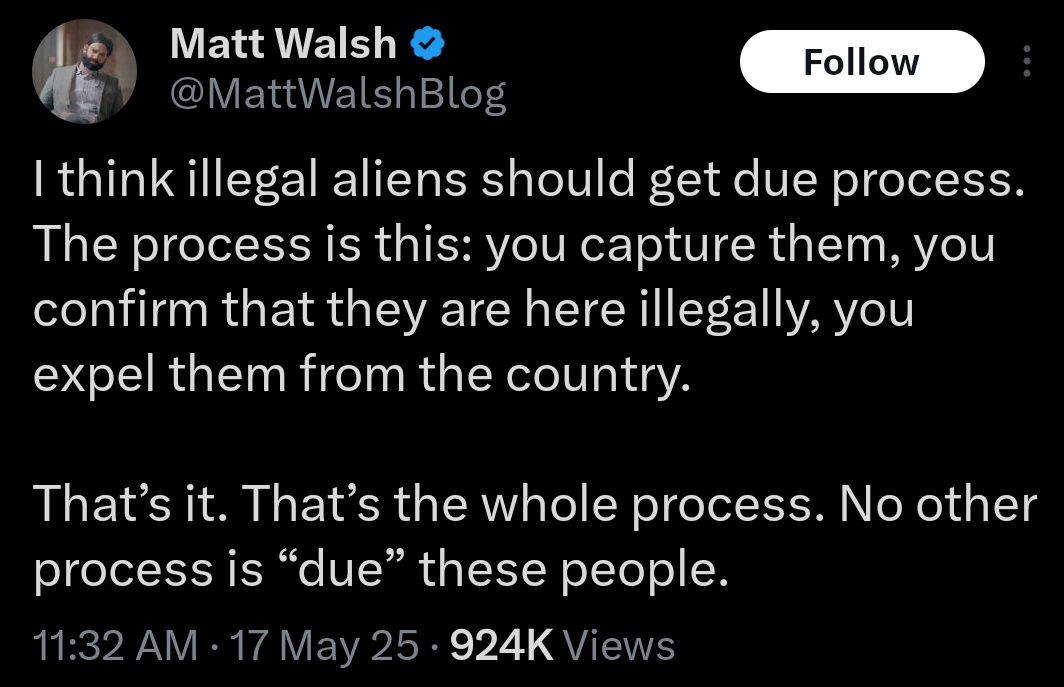 JoshEakle's tweet image. MAGA influencers are rediscovering what due process means. 🤡