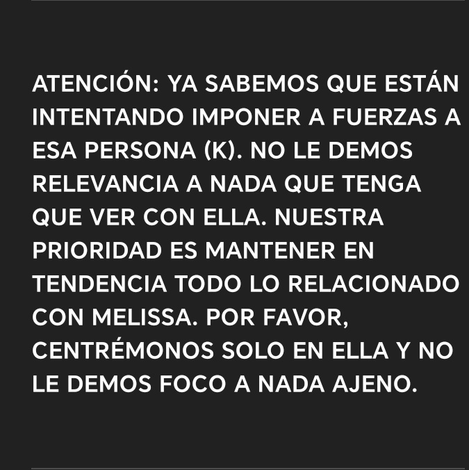 AsynAbigail's tweet photo. SERÁ QUE REGRESAMOS EL #FUERAK???? ATENCIÓN NO QUEREMOS A CIERTA PERSONA ADENTRO NO MÁS...! RESPETEN LA AUDIENCIA 📢🤮📢🤮📢🤮#LaDelPelitoAzul
#LaCasaDeLosFamososCol #LaCasaDeLosFamososCol2
#MELISSAGATE
#LaDelPelitoNaranja
#MELISSAGATEGANADORA https://t.co/Btl6oftdT4
