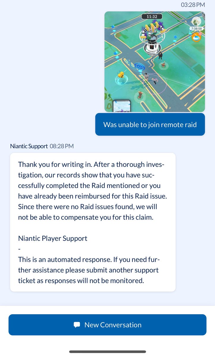 chaospixie6667's tweet image. So the raid yesterday glitched, I couldn’t get in… and this is the response, come on do better. @NianticHelp #pokemon #pokemonGo #raidhelp