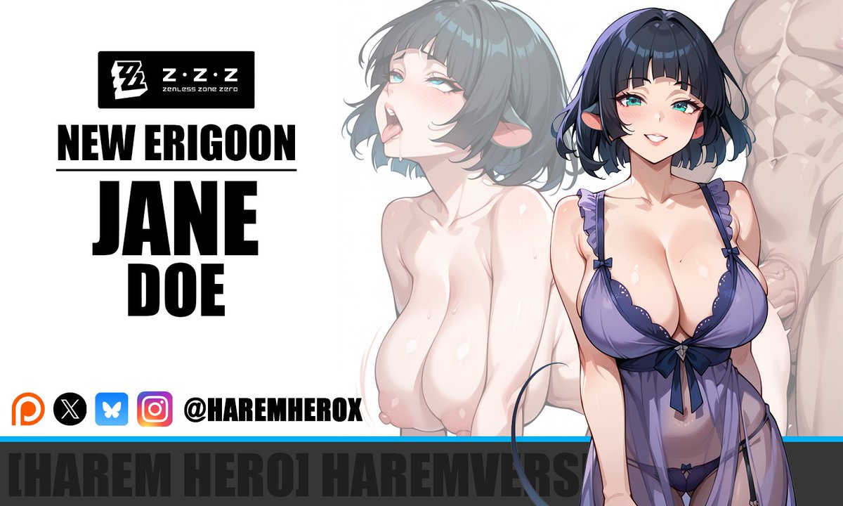 [Harem Hero] Haremverse

New Erigoon: Jane Doe! 🐭

Image Set and Lewd Comic available on Patreon!
#nsfw #ZenlessZoneZero #janedoezzz #hoyoverse