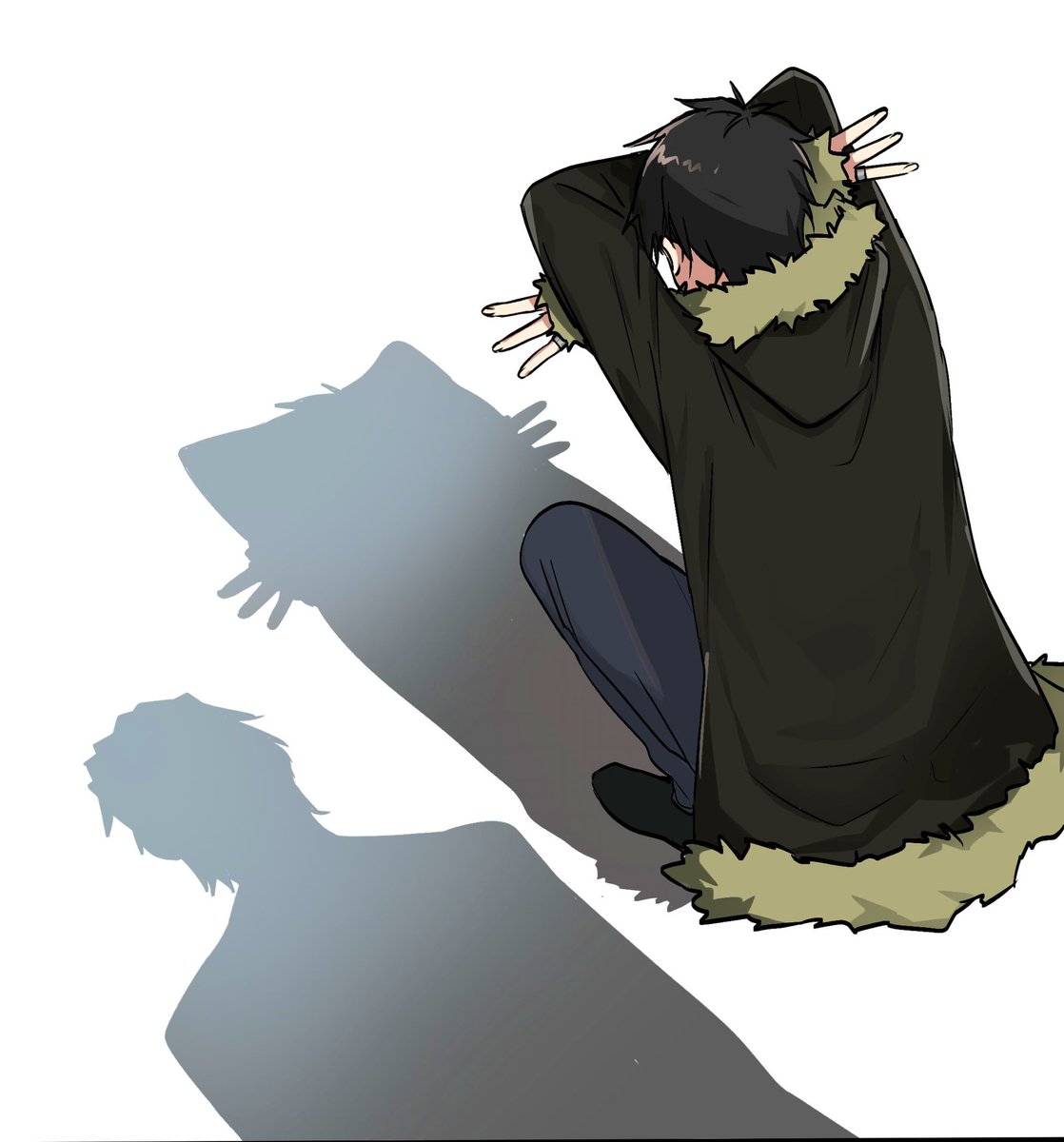 デュラで猫影ポーズ🐈🐾