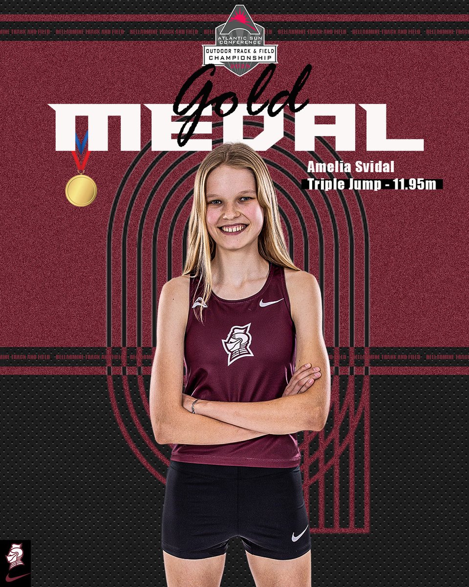 Bellarmine XC/TF (@buknightsxctf) on Twitter photo We've got a groundbreaker‼️
Huge congratulations to Amelia Svidal, who today became our first-ever 🥇 winner at an <a href="/ASUNSports/">Atlantic Sun Conference</a> Championship, doing so in the outdoor triple jump.
👏👏👏 We've got a groundbreaker‼️
Huge congratulations to Amelia Svidal, who today became our first-ever 🥇 winner at an <a href="/ASUNSports/">Atlantic Sun Conference</a> Championship, doing so in the outdoor triple jump.
👏👏👏