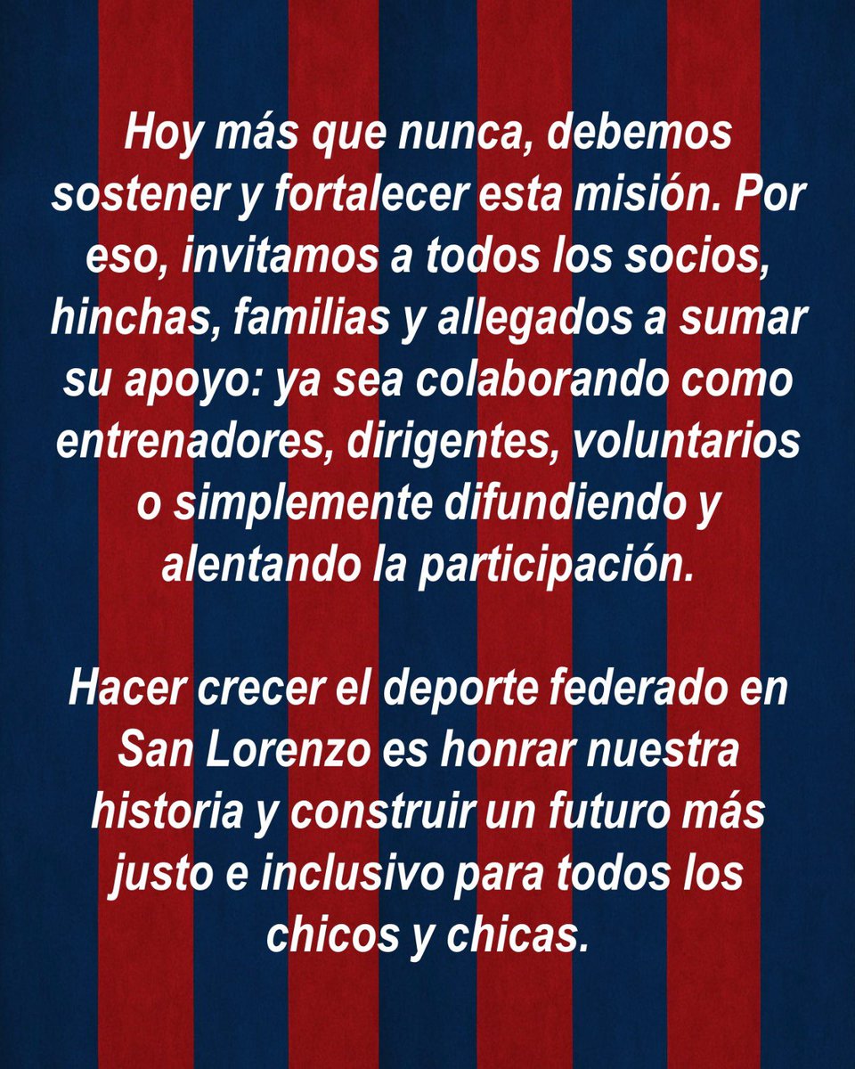 ✊🏻🔵🔴 Este es el mensaje que comenzó a circular en diversos grupos de los Deportes Federados de #SanLorenzo en contraposición al tweet publicado y borrado por Boedo en Acción:

“Hoy más que nunca, debemos sostener y fortalecer esta misión”
