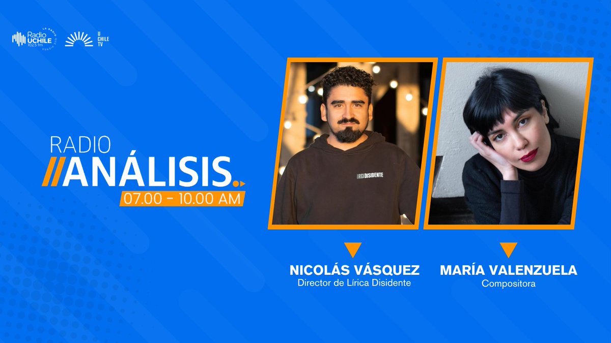 MAÑANA en #RadioAnálisis: el director de Lírica Disidente, Nicolás Vásquez, junto a la compositora, María Valenzuela, adelantan la “Ópera para Gabriela Mistral: No Tengan Miedo Si Viene La Niebla”, que tendrá nueva función especial en Sala Master de Radio Universidad de Chile