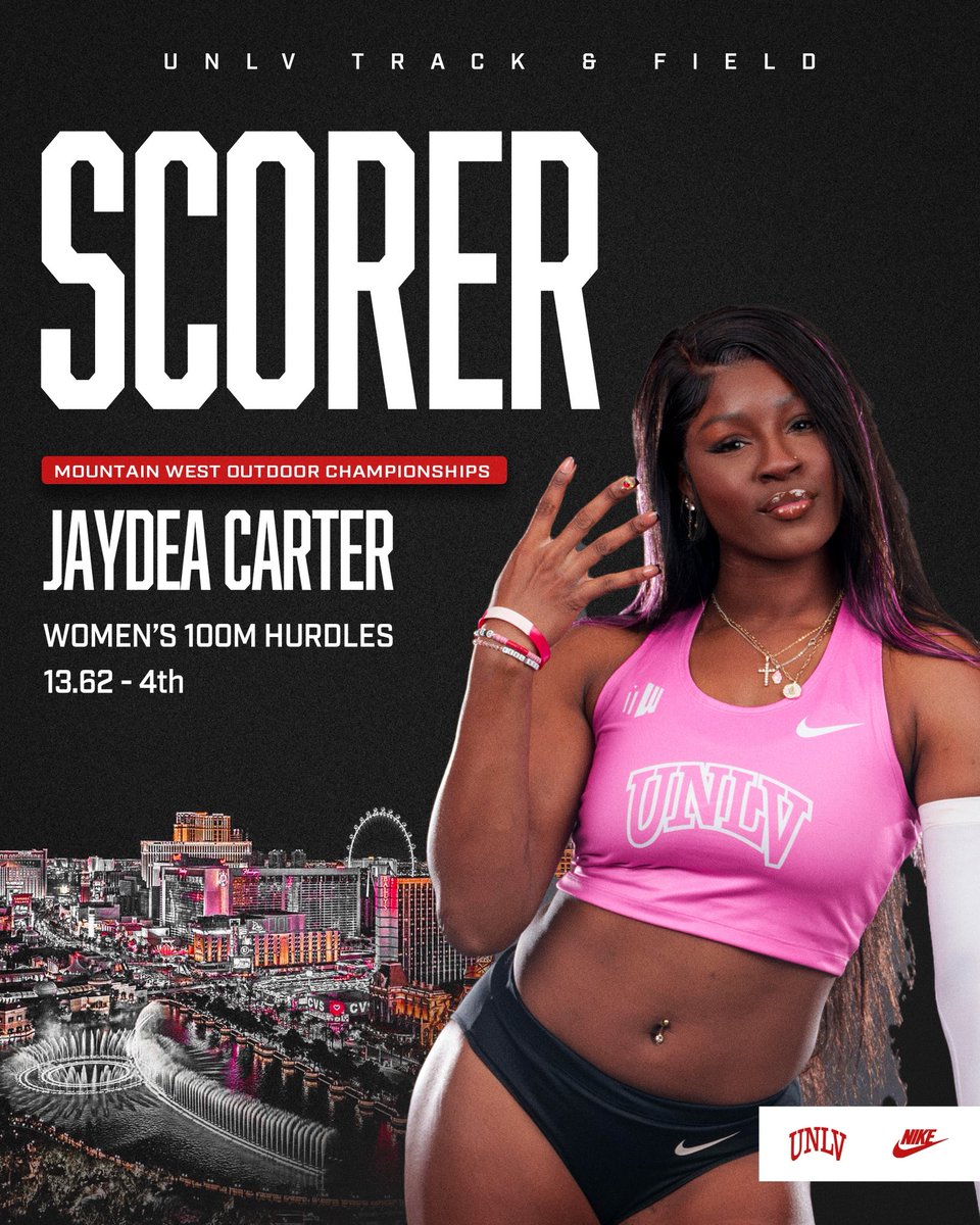 unlvtfxc's tweet image. 5️⃣ points for Jaydea Carter in the 100m hurdles 🫶

#MWOTF | #MakingHerMark | #BrickBy🧱