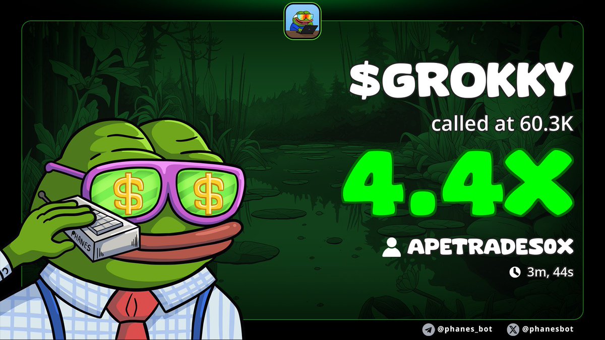 4.4x on $Grokky 

I need that 100x now 👿