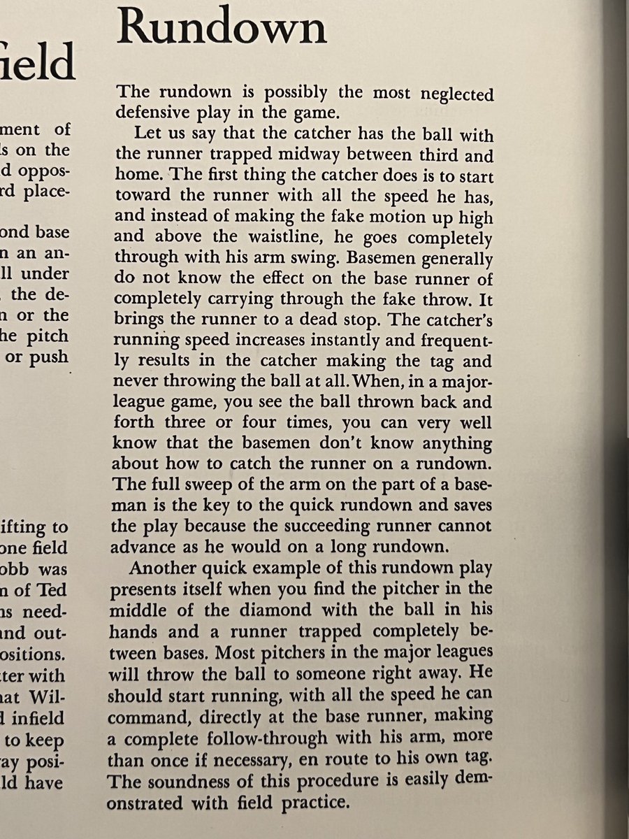 Dear <a href="/Dodgers/">Los Angeles Dodgers</a> please heed the wisdom of Branch Rickey in The American Diamond. The last player I ever saw do a #rundown play correctly was Juan Uribe.