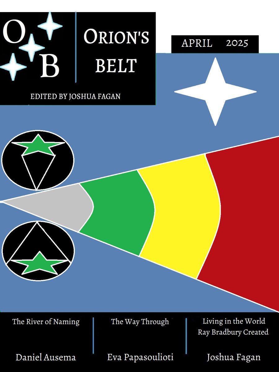 Our April 2025 issue is finally live for the public. Join us as we spring into our fifth year of wildly imaginative yet grounded and interpersonal storytelling. orions-belt.net/issues Here is our cover art for this month: