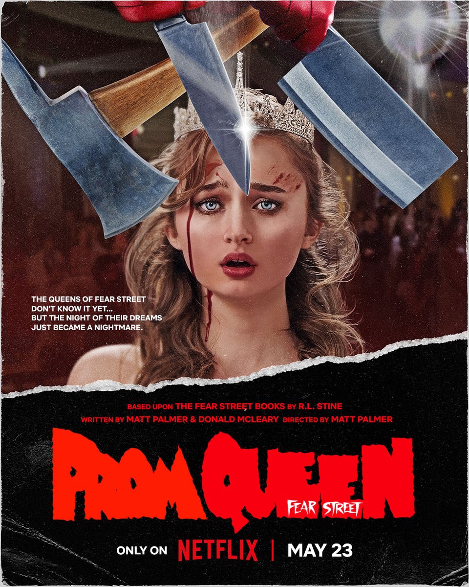 netflix's tweet image. The night of their dreams just became a nightmare. 

FEAR STREET: PROM QUEEN premieres this Friday.