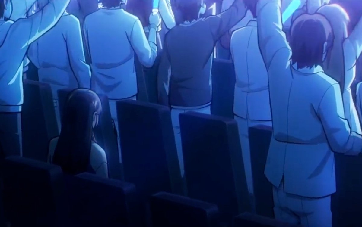 Krimejae's tweet photo. No wonder this episode was called "Three Seats". Yang Cheng, Xia Qing, and Shang Chao were all meant to enjoy the concert during Old E-Soul's anniversary. Yet, only one seat remained filled. Then even that seat was left empty.

#TBHX #TOBEHEROX #凸变英雄X https://t.co/DSlnrk3Roa