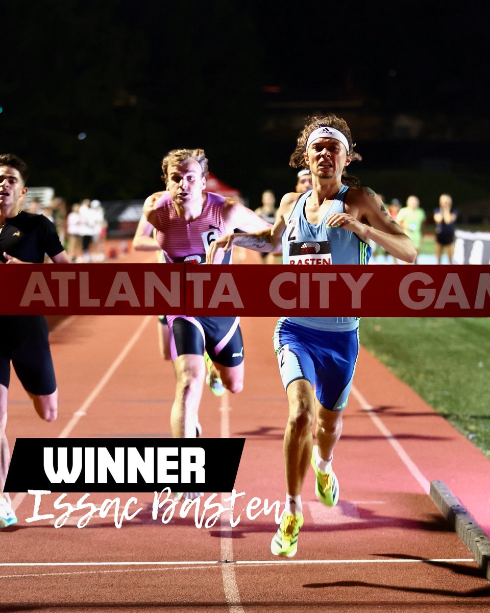 Last but CERTAINLY not least for the 2025 #ATLCityGames... Issac Basten is your champion in the professional men's 1500m with a time of 3:37.61 🤯

📸 Kevin Morris

#ATLCityGames