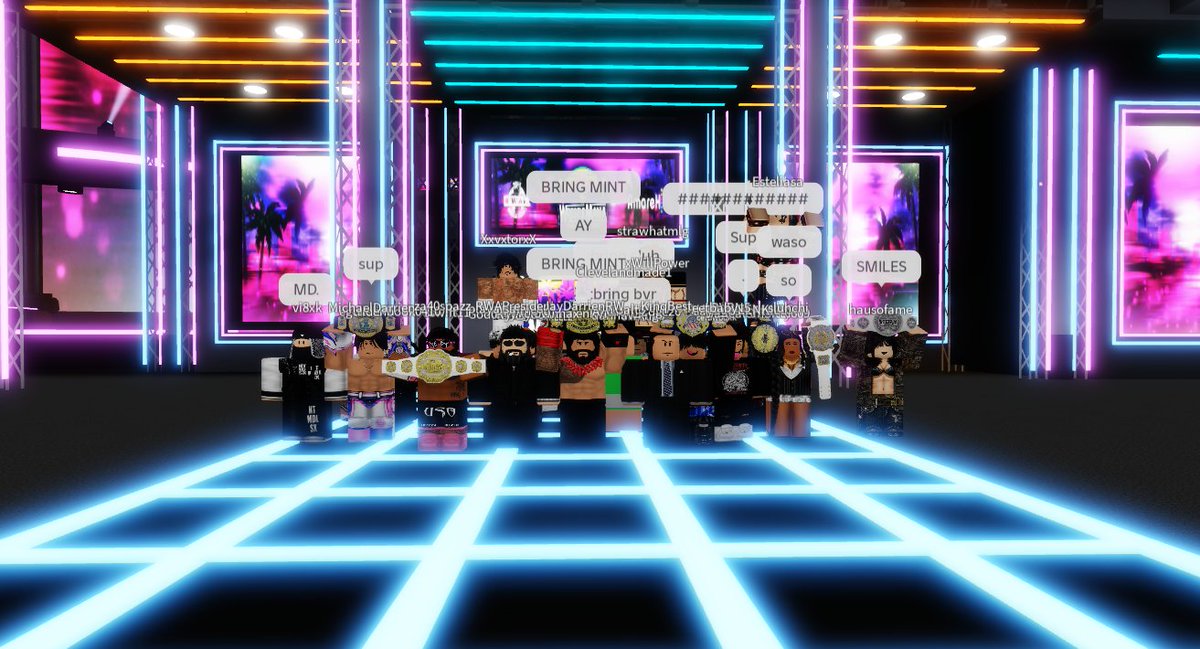 AlexTatums's tweet photo. Spectacular stage @OPRW_ROBLOX has put together, night 1 was awesome! https://t.co/22ADgmSfjD