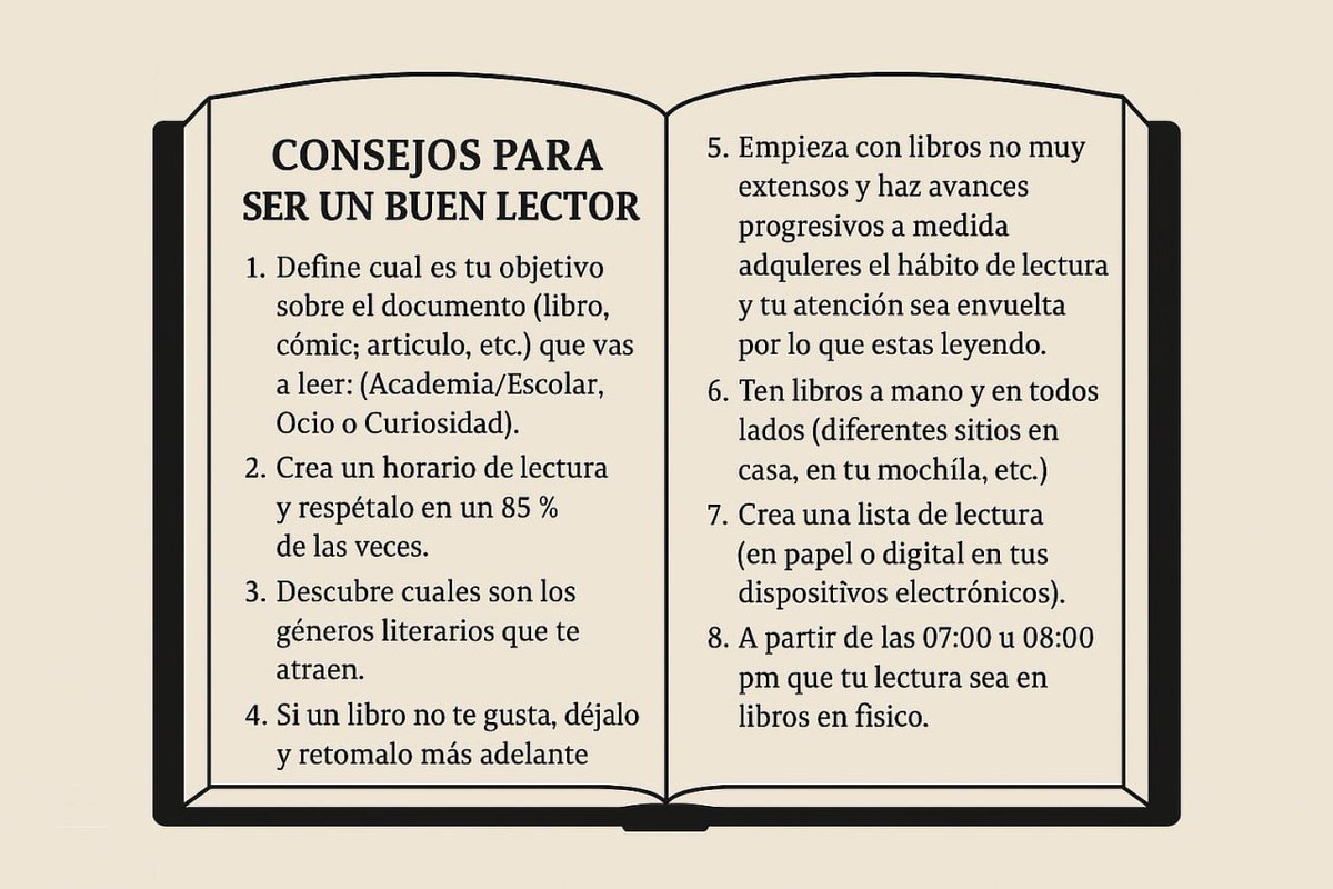 Consejos útiles para pasar de ser un lector básico a lector experto.
Que lo disfruten.