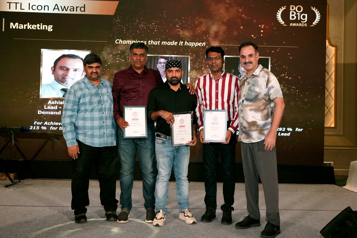 ashish_asks's tweet photo. Proud moment!
TTBS Mumbai has been crowned the #NumberOne Region at our annual Milestone 2025 meet!
We grew 29% YoY, powered by passion, teamwork &amp; our mantra #DoMoreWithLess.
Big cheers to our team &amp; partners who made this possible!
#DoBigMumbai #Milestone2025 @TataTeleBiz https://t.co/8n57sGc8Dx