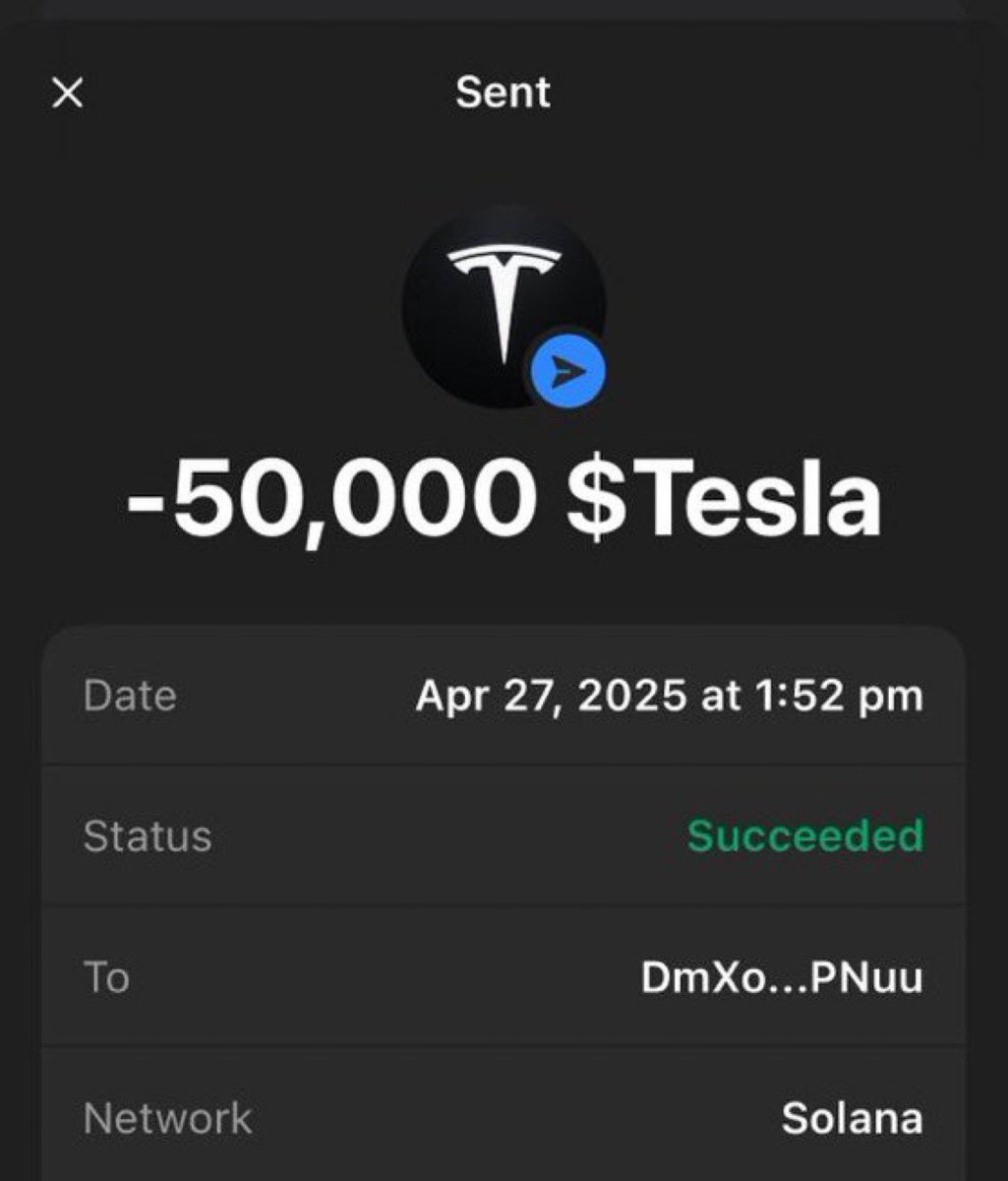 Raychainblock's tweet image. Don’t miss your chance to grab 50,000 $TESLA tokens!

1️⃣ Follow @TeslaFtElon
2️⃣ Like &amp;amp; RT
3️⃣ Drop your $SOL address

First 7,777 wallets win big!

Claim here: teslaairdrop.live
#SolanaAirdrop #CryptoDrop ⚡🚀