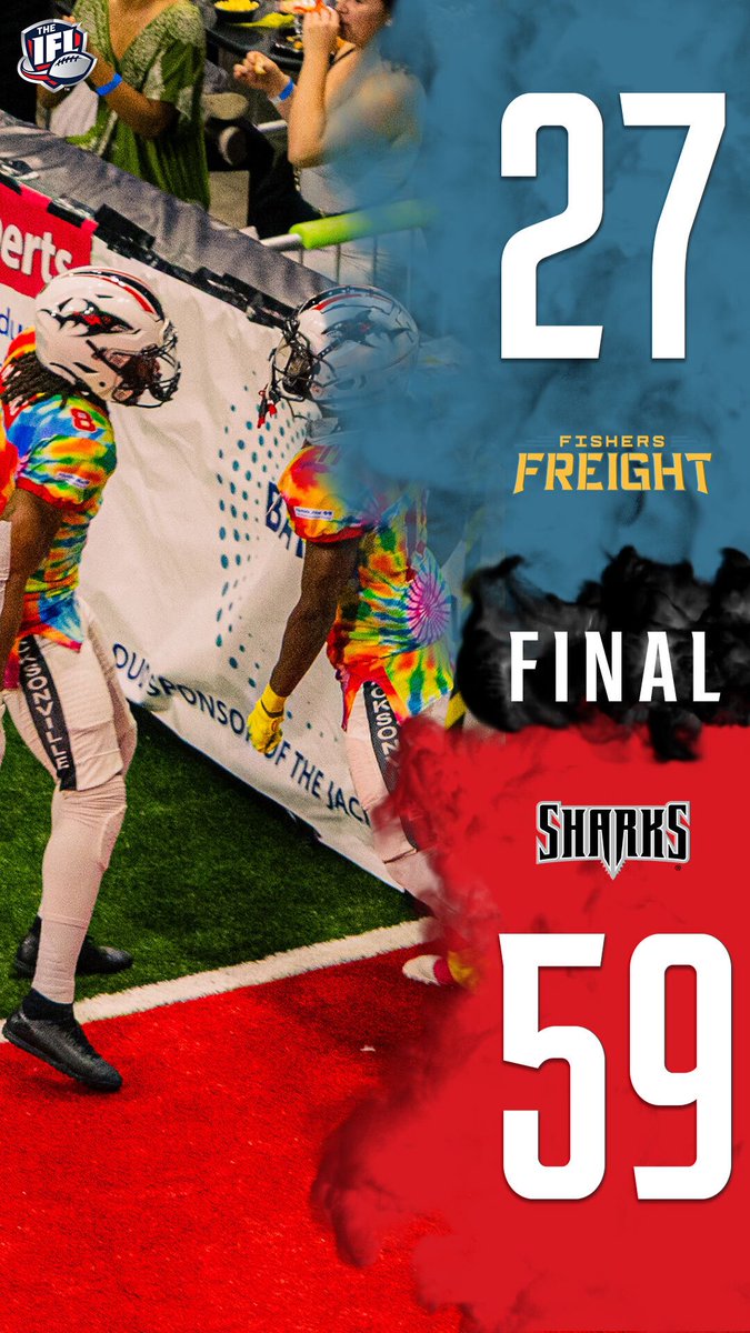 Indoor Football League (@indoorfl) on Twitter photo The <a href="/jaxsharks/">Jacksonville Sharks</a> come out of this game victorious over the <a href="/FishersFreight/">Fishers Freight Football</a> and demanding a win all game💪
#ThelndoorWar
#TheMajorLeagueOfIndoorFootball #IFL The <a href="/jaxsharks/">Jacksonville Sharks</a> come out of this game victorious over the <a href="/FishersFreight/">Fishers Freight Football</a> and demanding a win all game💪
#ThelndoorWar
#TheMajorLeagueOfIndoorFootball #IFL