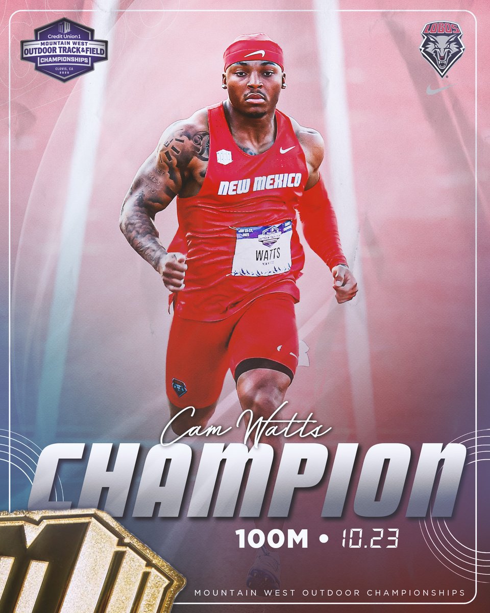 UNMLoboXCTF's tweet photo. Cam Watts: 𝐭𝐰𝐨-𝐭𝐢𝐦𝐞 @MountainWest CHAMPION 🥇
 
#GoLobos https://t.co/diJgMk3dOa