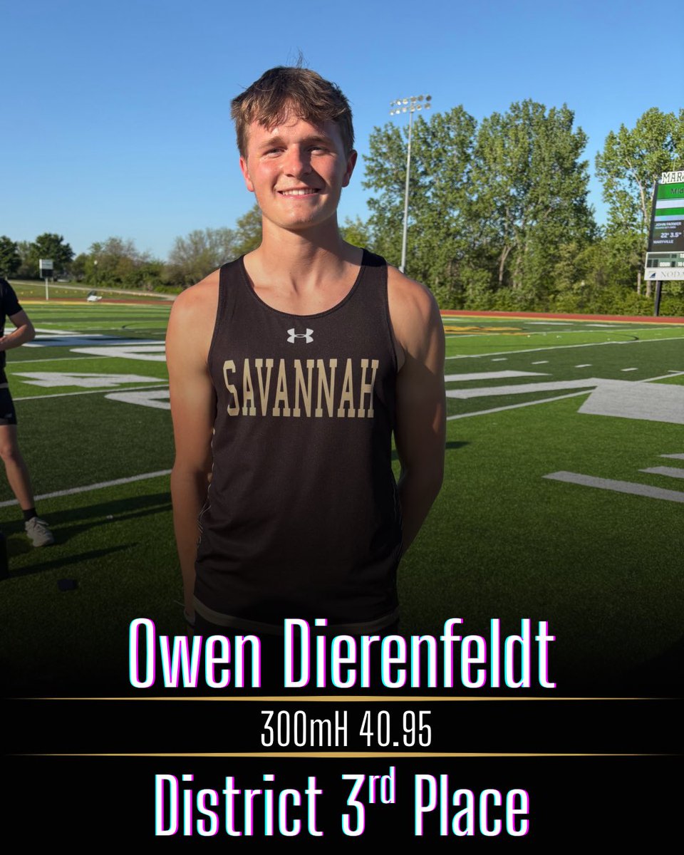 🚨 Owen Dierenfeldt finishes 3rd in the 300mH and will advance to Sectionals next week 🚨