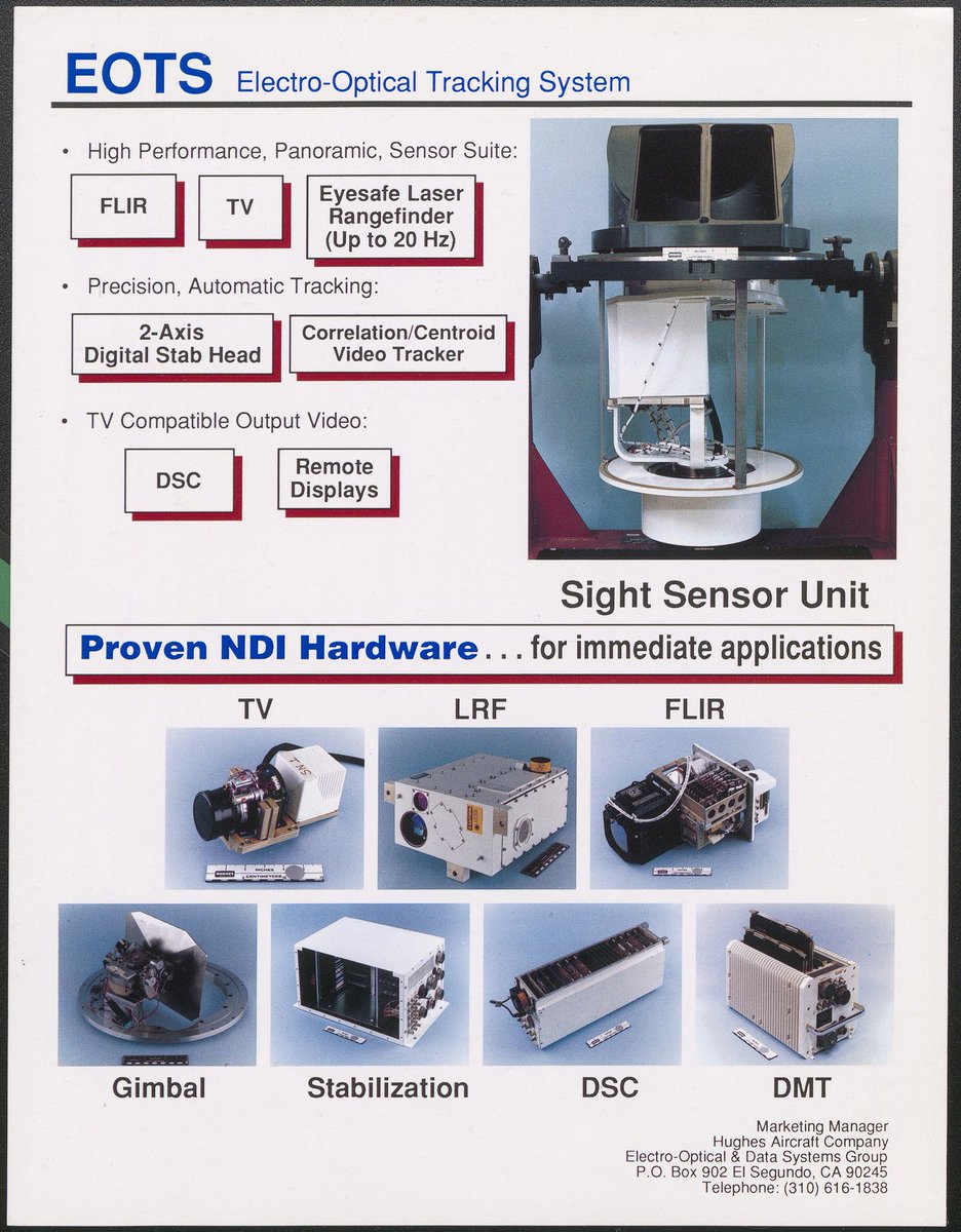 A second-generation FLIR, together with other HFM components, was installed on the Component Advanced Technology Test Bed (CATTB). Although the exact model is not specified, it is highly likely that the HUGHES Second Generation Tank Sight (SGTS) from the early 90s was used.